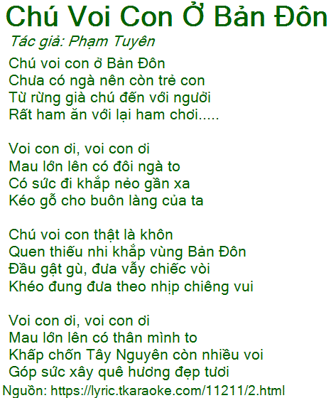 Bài Hát Chú Voi Con Gallery 1