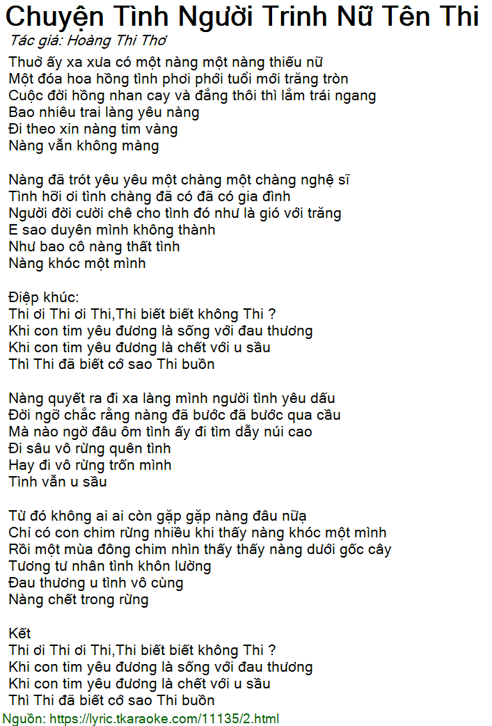 Chuyện Tình Nàng Trinh Nữ Tên Thi