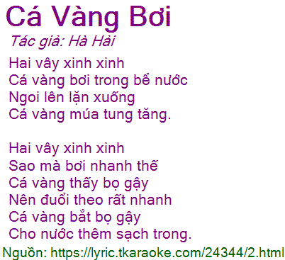 Bài Hát Con Cá Vàng Gallery 1