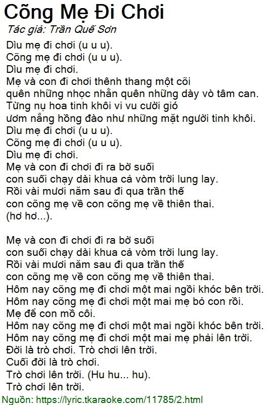 Bài Hát Cõng Mẹ: Lời Bài Hát, Ý Nghĩa Và Giai Điệu Gallery 1