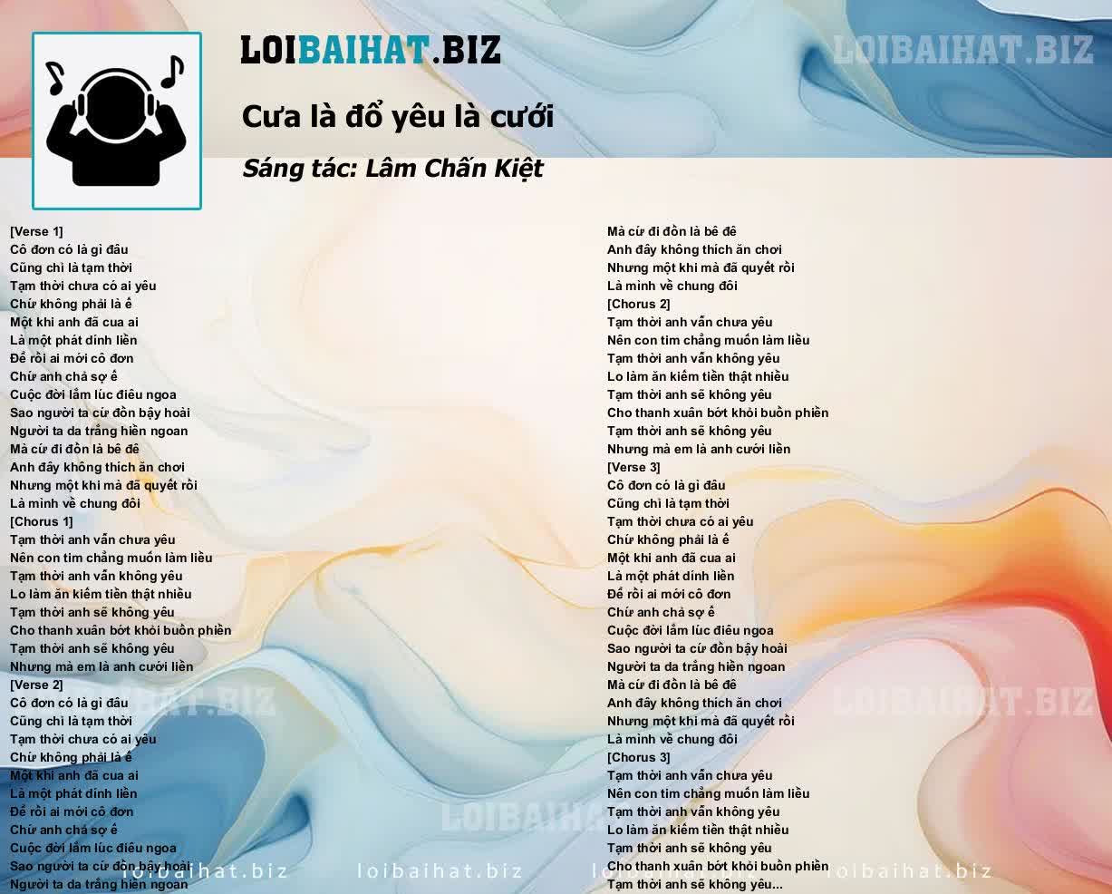 Lời Bài Hát Cưa Đổ Gallery 2