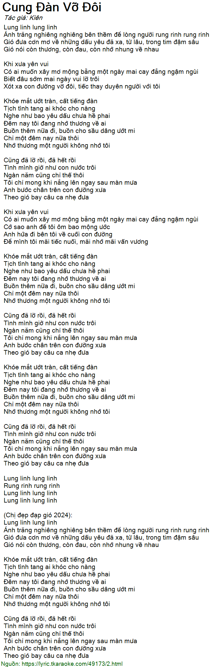 Lời Bài Hát Chi Pu - Cung Đàn Vỡ Đôi Gallery 1