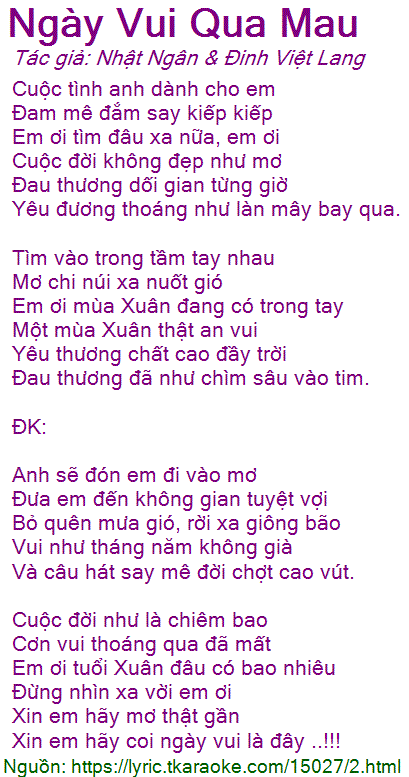 Lời Bài Hát Cuộc Tình Anh Dành Cho Em