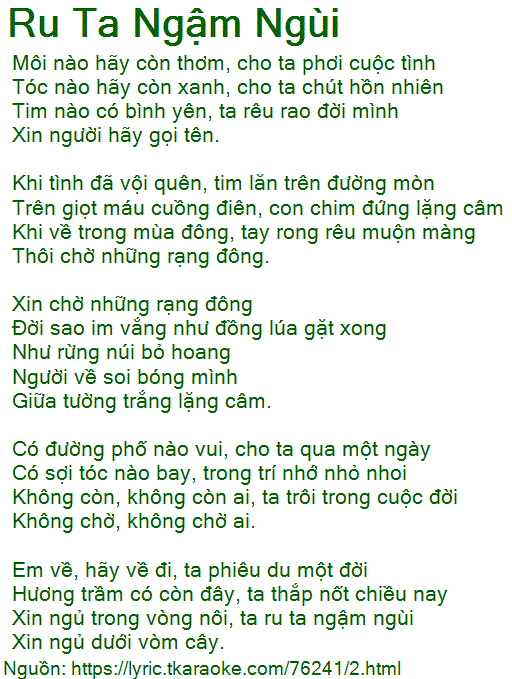 Lời Bài Hát Ru Ta Ngậm Ngùi Gallery 1