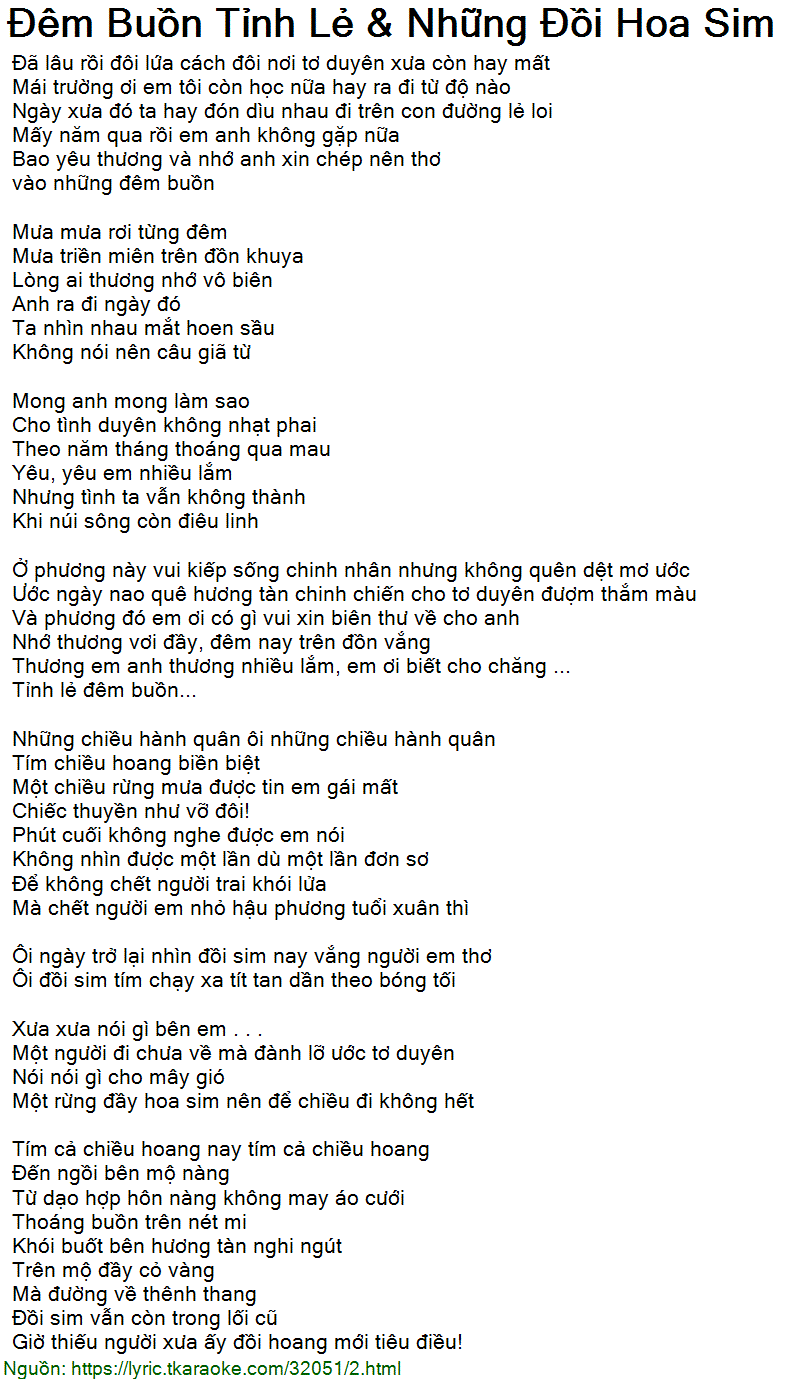 Lời Bài Hát Đan Nguyên Đêm Buồn Tỉnh Lẻ Gallery 1