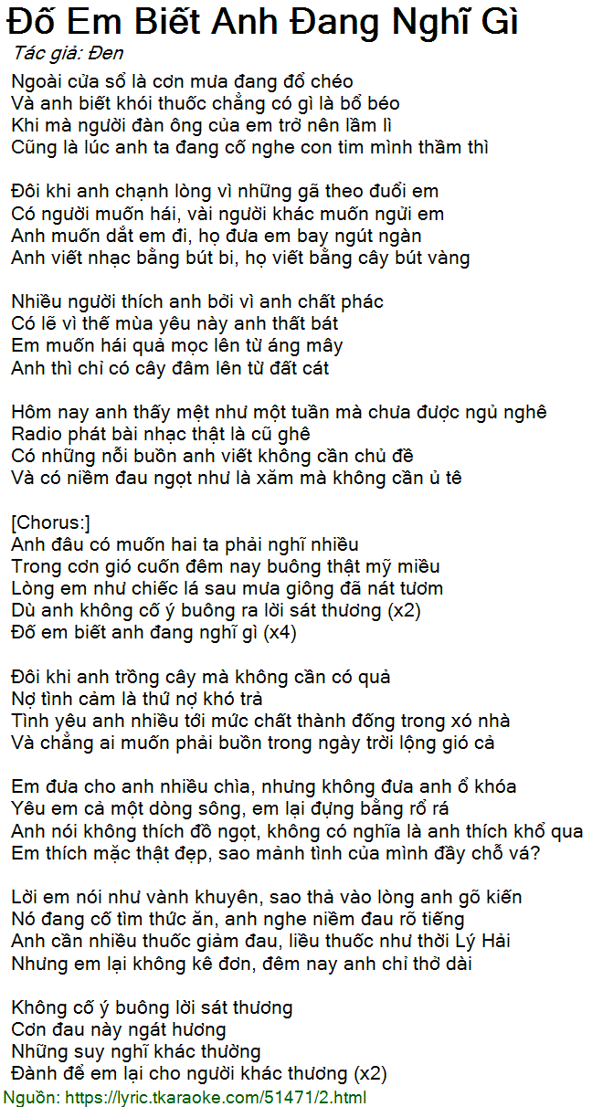 Đến Đố Em Biết Anh Đang Nghĩ Gì