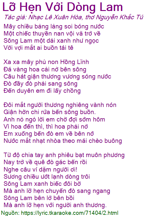 Lời Bài Hát Đôi Mắt Người Thương Nghiêng Vành Nón