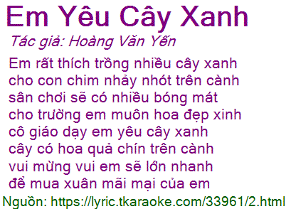 Em Yêu Cây Xanh