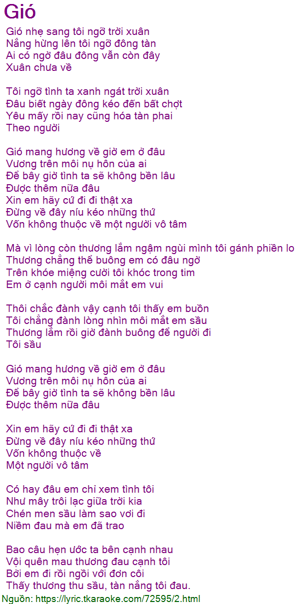 Gió Mang Hương Về Giờ Em Ở Đâu