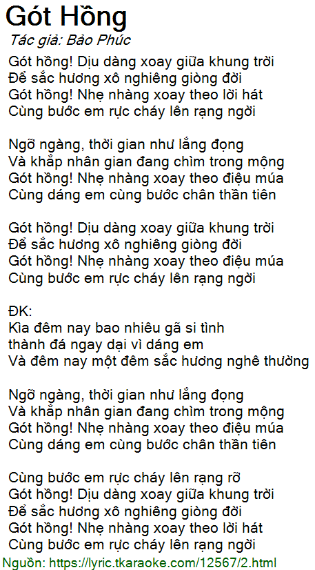 Lời Bài Hát Gót Hồng - Lam Trường Gallery 1