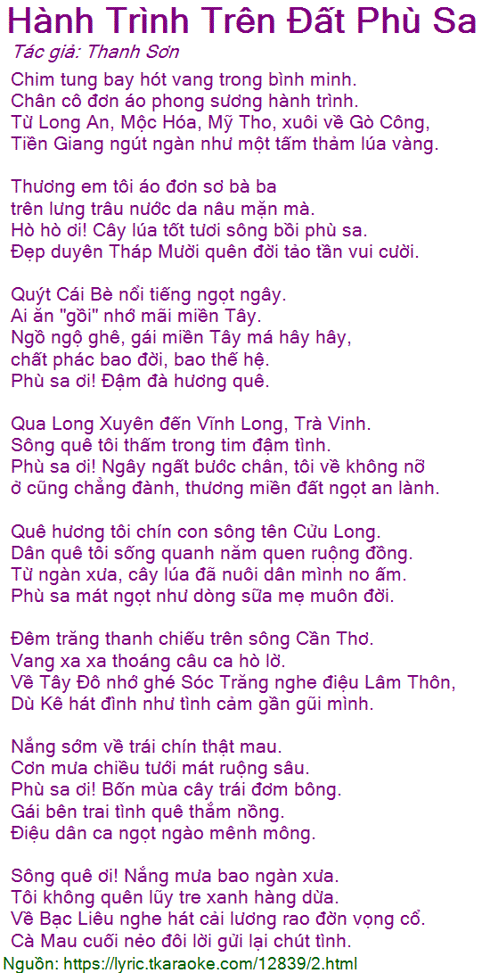 Hành Trình Trên Đất Phù Sa Lời Bài Hát Gallery 1