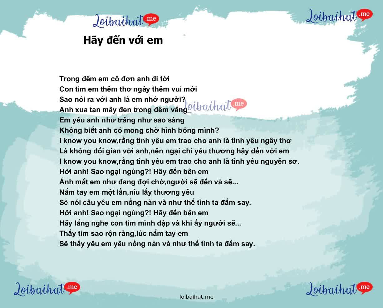 Lời Bài Hát Hãy Đến Với Em - Vĩnh Thuyên Kim Gallery 2