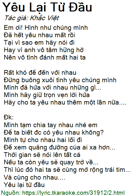 Lời Bài Hát Khắc Việt Yêu Gallery 1