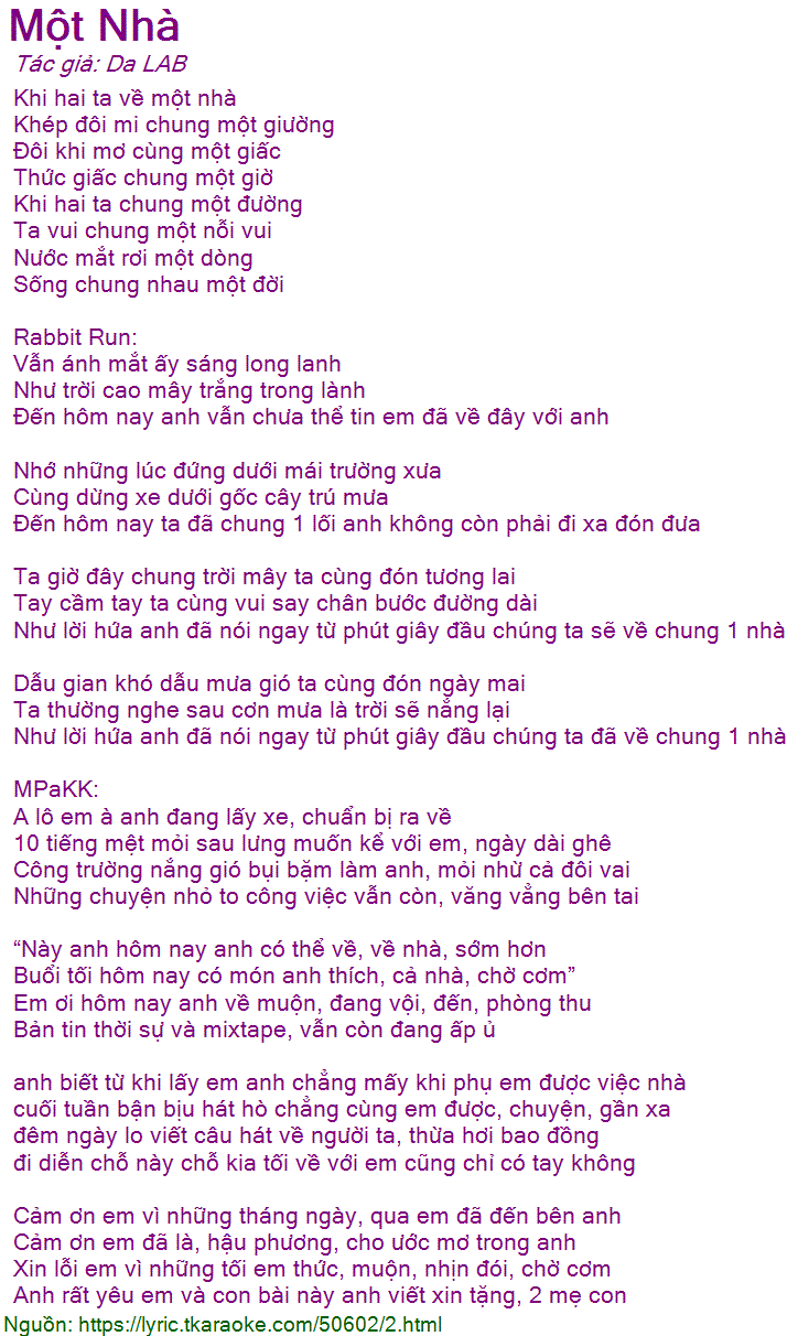 Lời Bài Hát Khi Hai Ta Về Một Nhà Gallery 1
