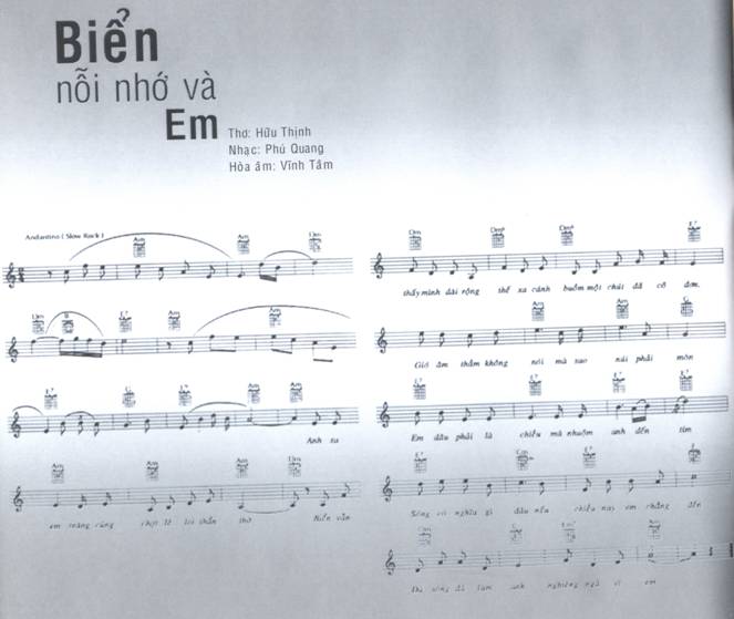 Lời Bài Hát Lê Anh Dũng - Biển Nỗi Nhớ Và Em