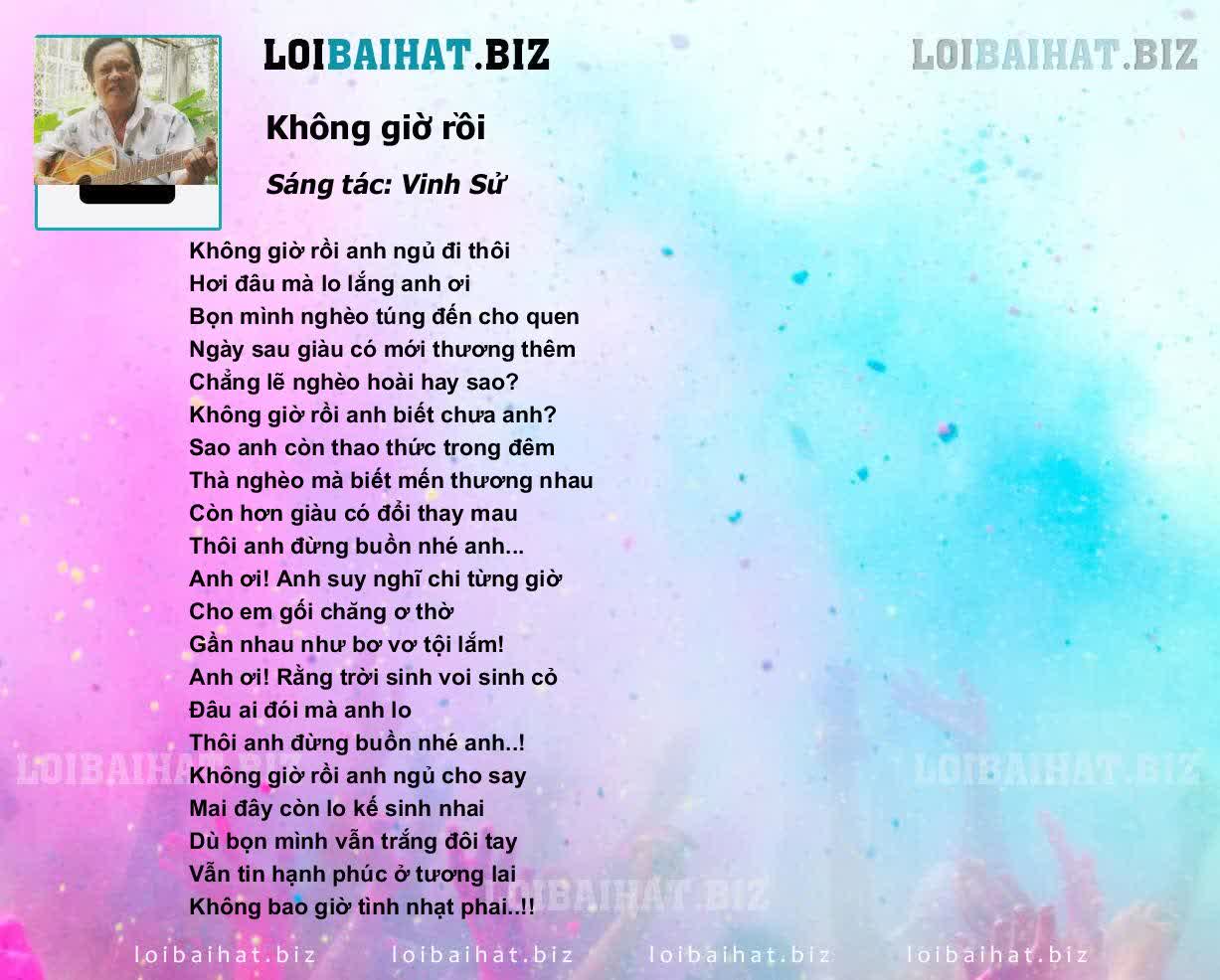 Lời Bài Hát Lệ Quyên Không Giờ Rồi Gallery 2
