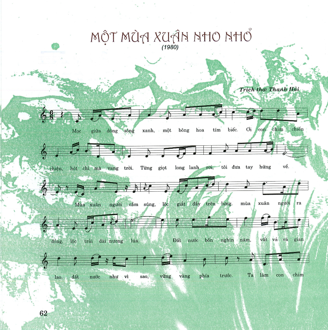 Lời Bài Hát Phương Nga - Một Mùa Xuân Nho Nhỏ Gallery 1