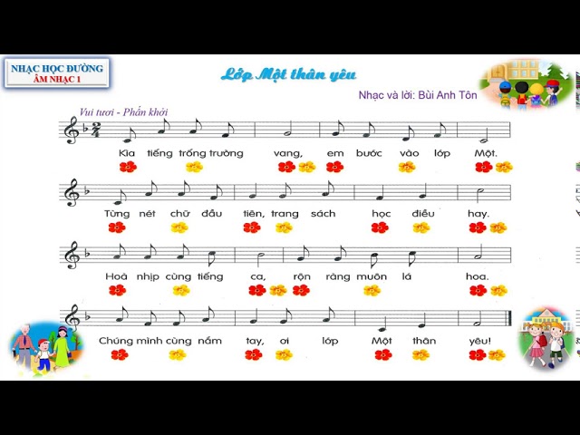 Lời Bài Hát Lớp 1 Thân Yêu