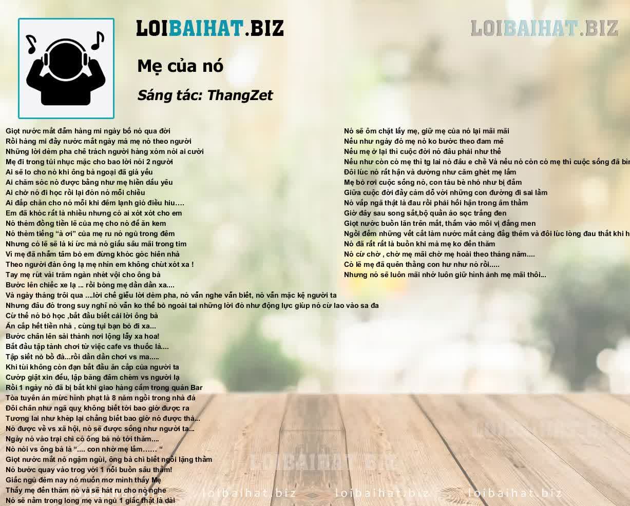 Mẹ của nó lyric Gallery 1