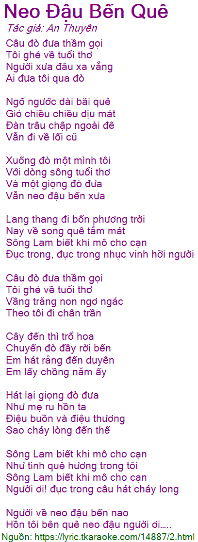 Lời Bài Neo Đậu Bến Quê Gallery 1