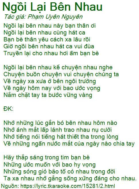 Lời Bài Hát Ngồi Lại Bên Nhau Gallery 1