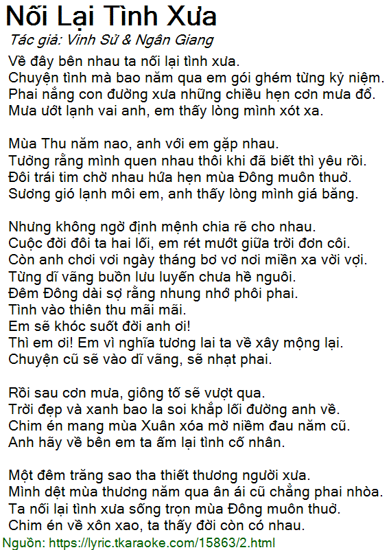 Lời Bài Hát Nhu Quỳnh Nối Lại Tình Xưa Gallery 2