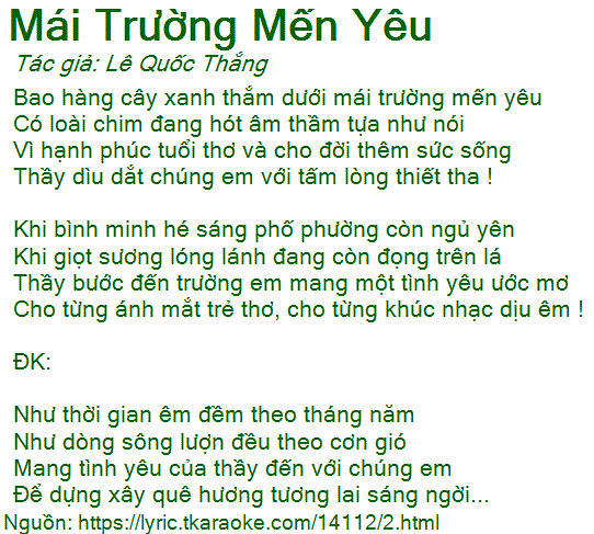 Lời Bài Hát Ôi Hàng Cây Xanh Thắm Gallery 1
