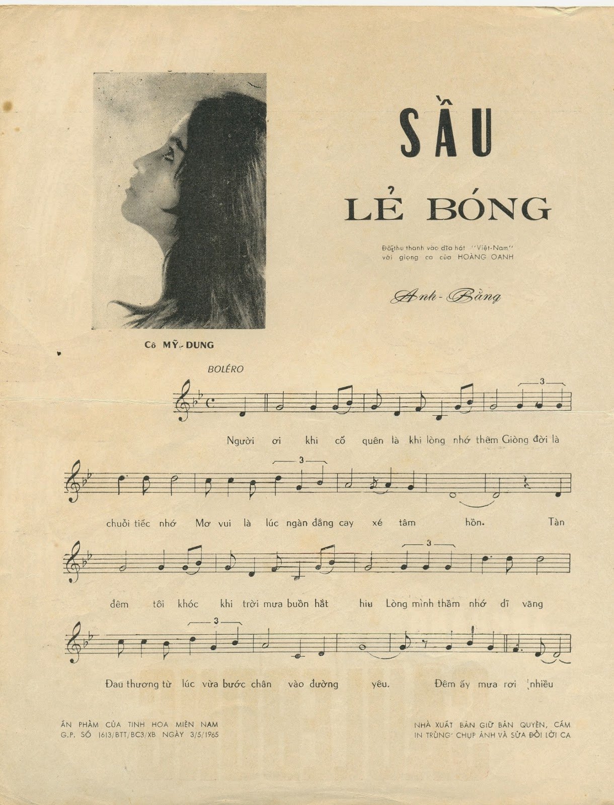 Lời Bài Hát Sầu Lẻ Bóng Gallery 1