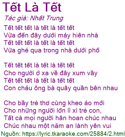 Tết Là Tết Sum Vầy Lời Bài Hát Gallery 1