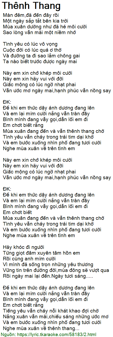 Lời Bài Hát Thênh Thang Đường Mới Gallery 2
