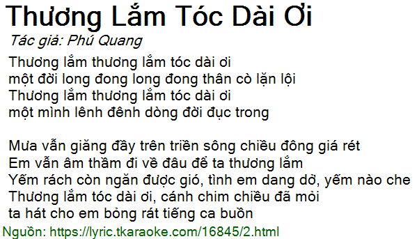 Thương Lắm Tóc Dài Ơi