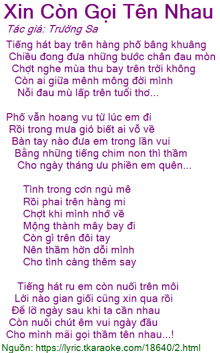 Lời Bài Hát Tiếng Hát Bay Trên Thành Phố Bâng Khuâng