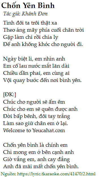 Lời Bài Hát Tìm Về Chốn Yên Bình Gallery 2