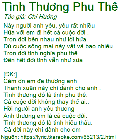 Bài Hát Tình Nghĩa Phu Thê Gallery 1