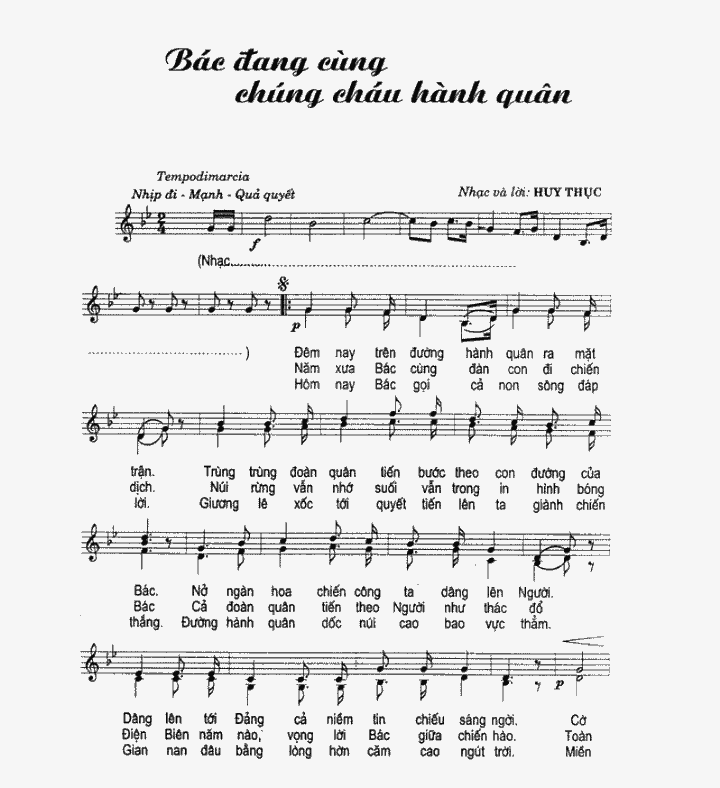 Lời Bài Hát Tốp Ca Nam Bác Đang Cùng Chúng Cháu Hành Quân Gallery 2