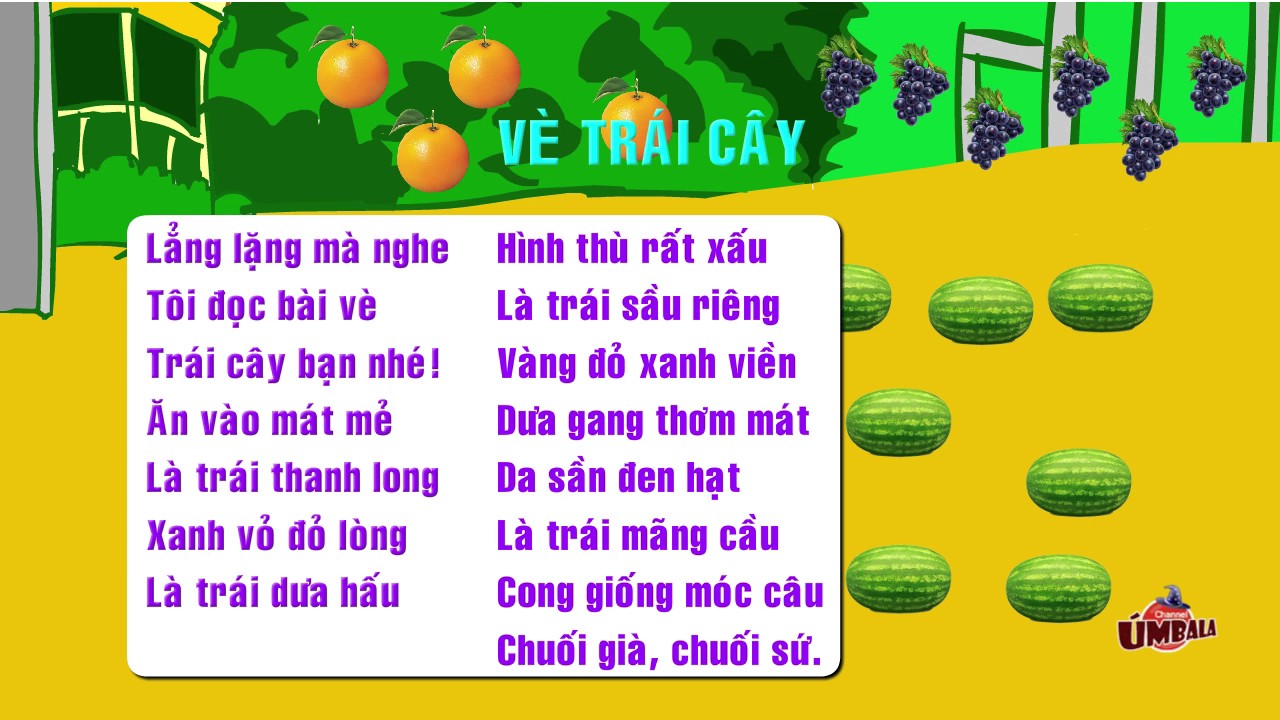 Lời Bài Hát Trái Cây Gallery 2