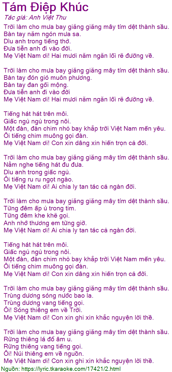 Lời Bài Hát Trời Làm Cho Mưa Bay Giăng Giăng