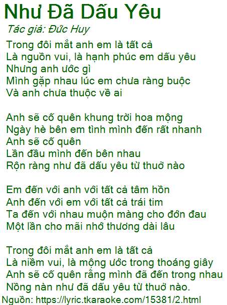 Lời Bài Hát Trong Đôi Mắt Em Anh Là Tất Cả