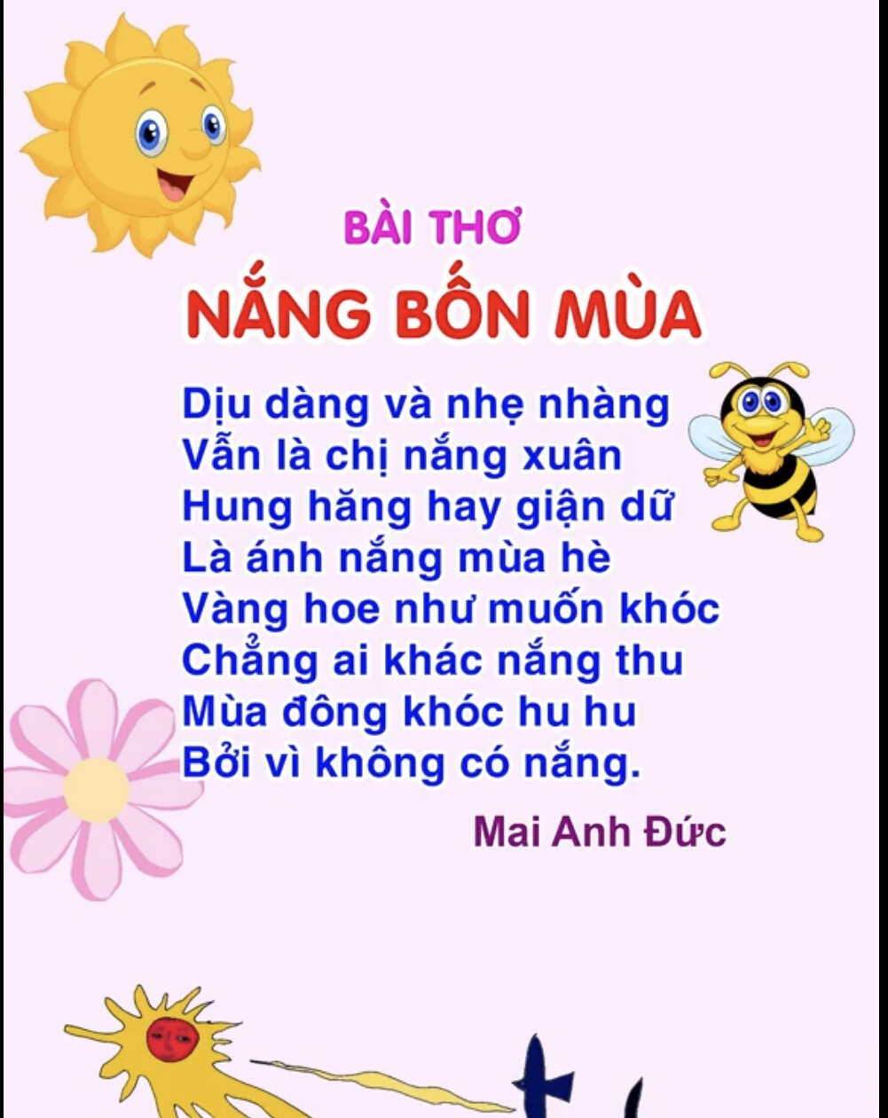 Lời Bài Thơ Nắng Bốn Mùa