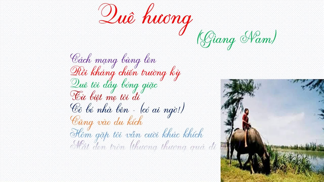 Lời Bài Thơ Quê Hương (Giang Nam) Gallery 2
