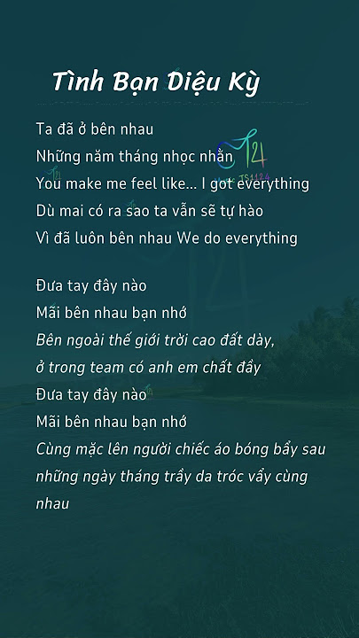 Lời Bài Hát Tình Bạn Diệu Kỳ