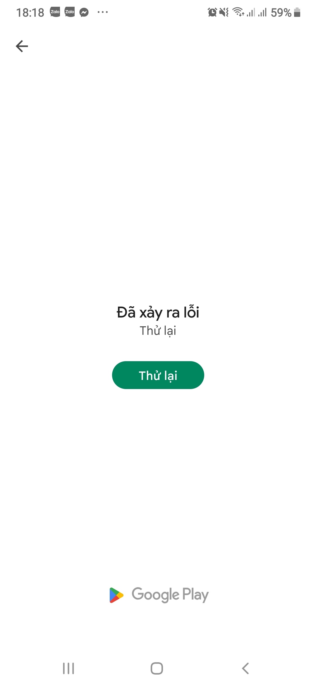 Lỗi CH Play "Đã xảy ra sự cố, hãy thử lại" - Nguyên nhân và cách khắc phục