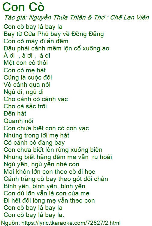 Lời Con Cò