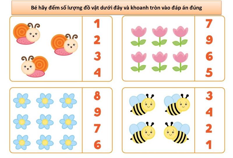 Bài tập nối số cho bé 4 tuổi Gallery 1