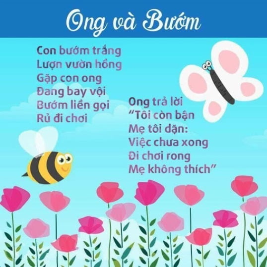 Bài Thơ Ong Và Bướm Mầm Non - Hay Nhất Cho Bé Gallery 2