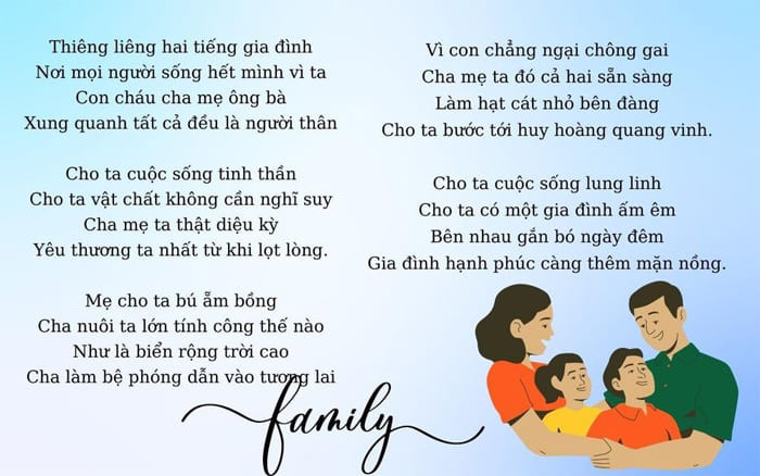 Những Bài Thơ Về Gia Đình Hay Nhất Cho Học Sinh Lớp 2 Gallery 2