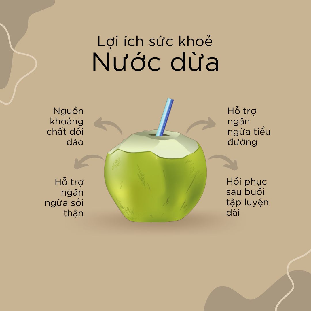 Lợi ích tuyệt vời của nước dừa đối với sức khỏe