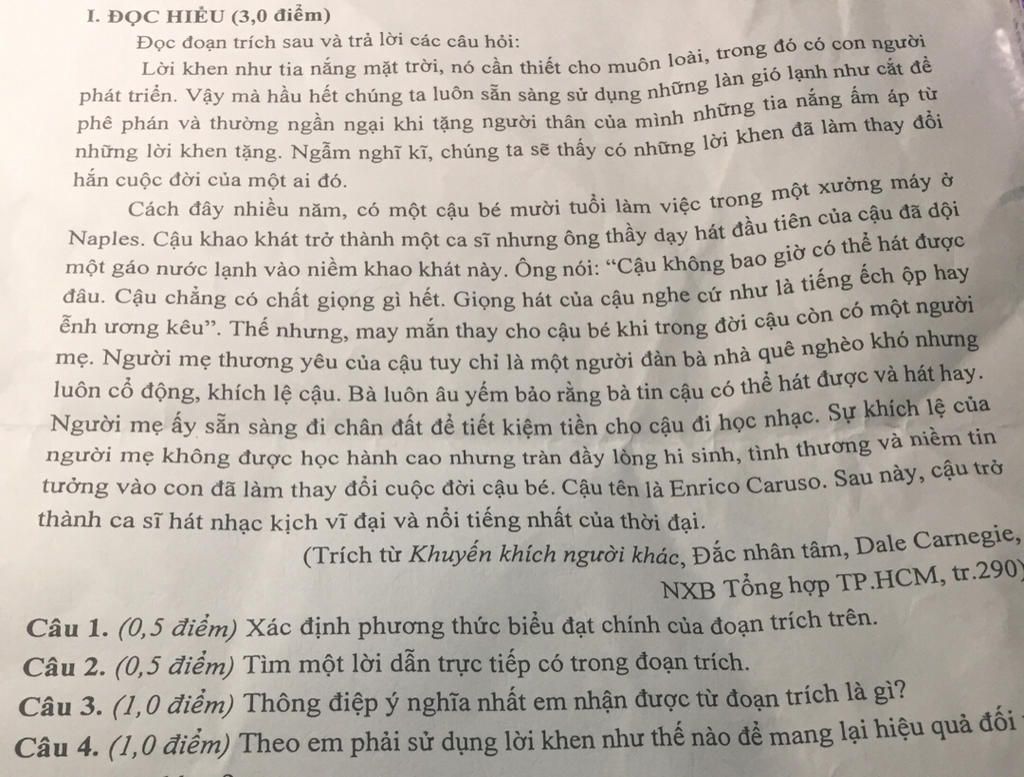 Lời Khen Như Tia Nắng Mặt Trời