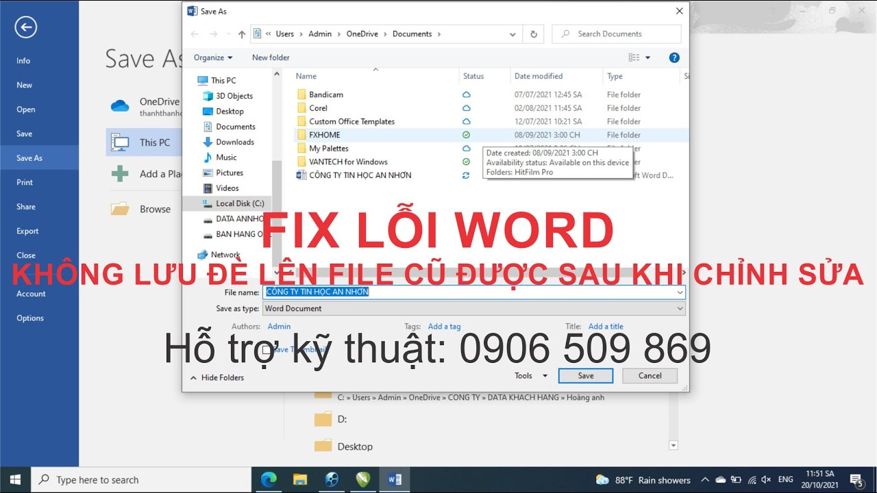 Lỗi Không Save Được File Word: Nguyên Nhân & Cách Khắc Phục