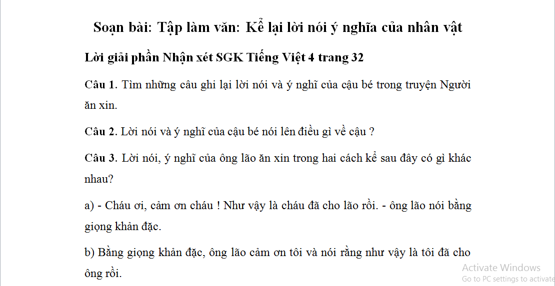 Lời Nhân Vật Là Gì?